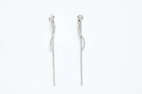 Avenue Chic - Women's Infinity Long Bar Earrings
