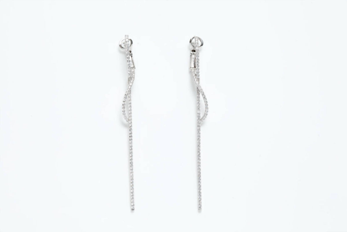 Avenue Chic - Women's Infinity Long Bar Earrings