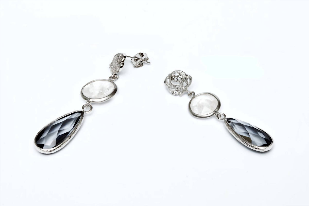 Avenue Chic - Women's Rose Teardrop Earrings