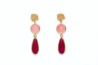 Avenue Chic - Women's Rose Teardrop Earrings