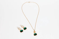 Avenue Chic - Women's Tiny Orchid Drop Pendant Necklace