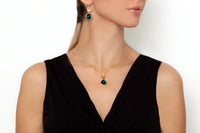 Avenue Chic - Women's Tiny Orchid Drop Pendant Necklace