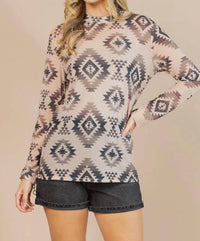 Avery Apparel - Gloria Semi Sheer Top