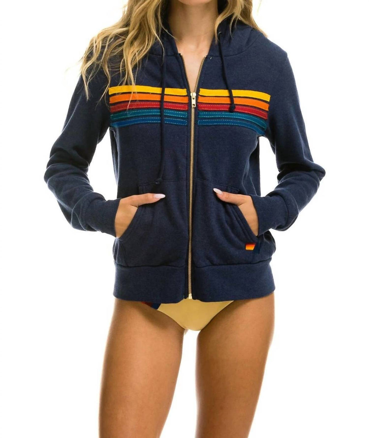 Aviator Nation - 5 Stripe Zip Hoodie