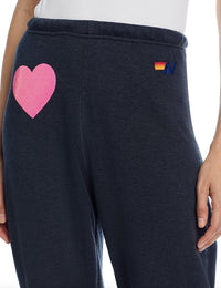 Aviator Nation - Glitter Heart Sweatpants - clothing - grey - joggers