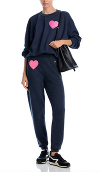 Aviator Nation - Glitter Heart Sweatpants - clothing - grey - joggers