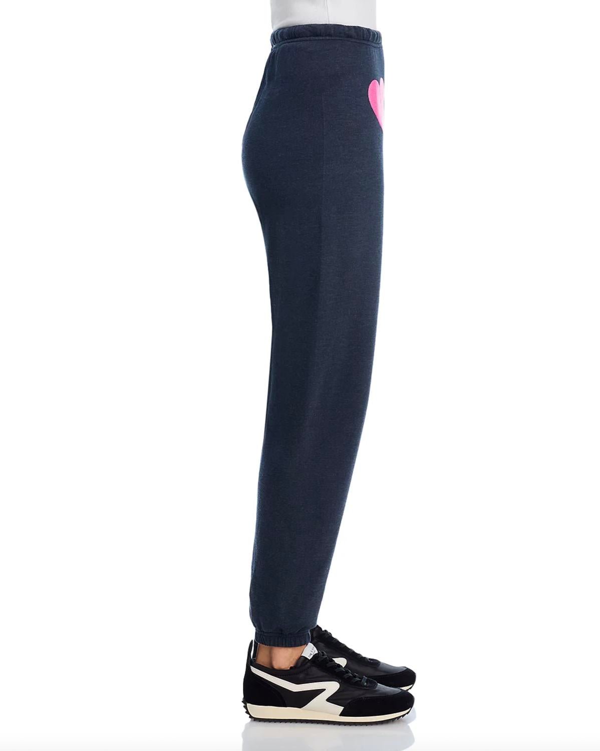 Aviator Nation - Glitter Heart Sweatpants - clothing - grey - joggers