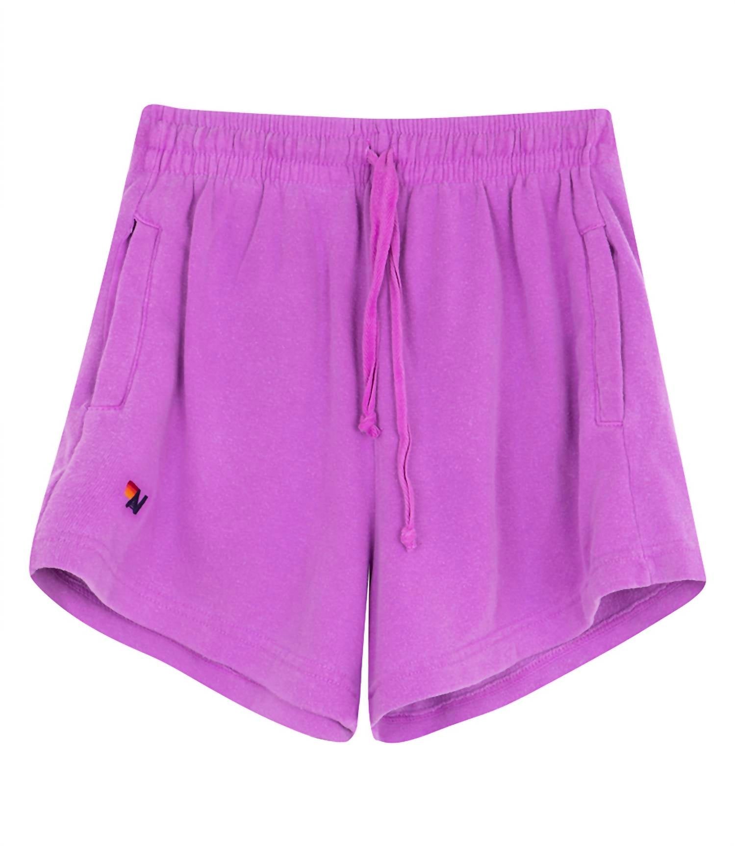 Aviator Nation - Logo Embroidery Lounger Short - clothing - cotton - blend - high - waist