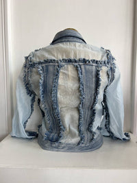 Azi - Women's Sheera Denim Long Sleeve Jacket - blue - clothing - cotton - blend