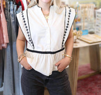 B.Young - Ashlyn Button-down Front Blouse