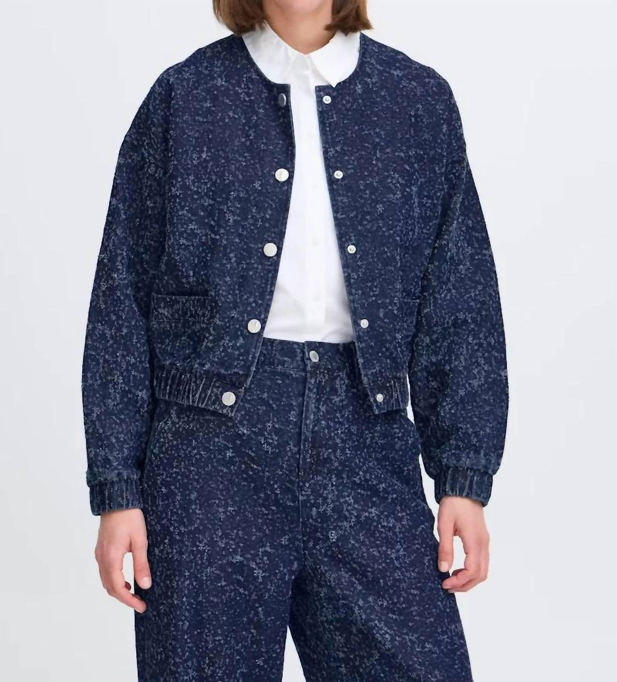 B.Young - Kanilla Textured Denim Jacket