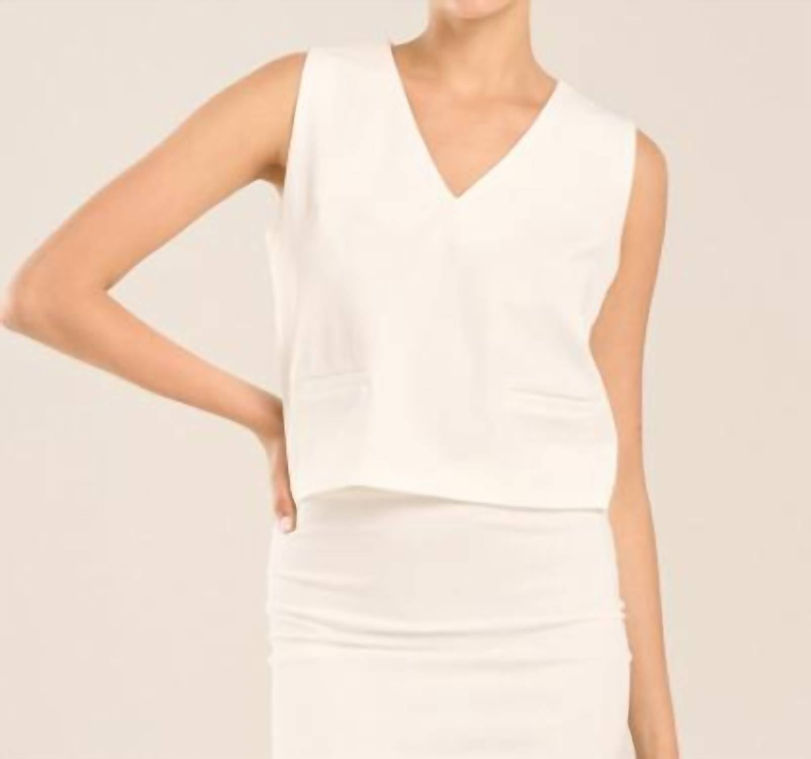 B - Yu - V Neck Tank Top - clothing - cotton - blend - solid