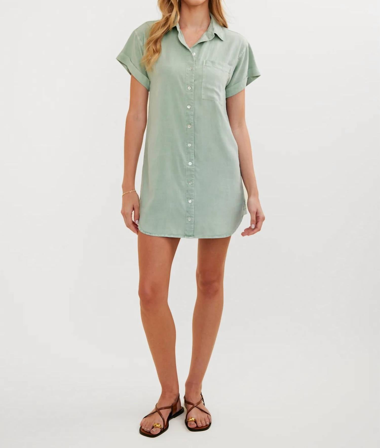 Bella Dahl - Roll Sleeve Pocket Shirt Dress