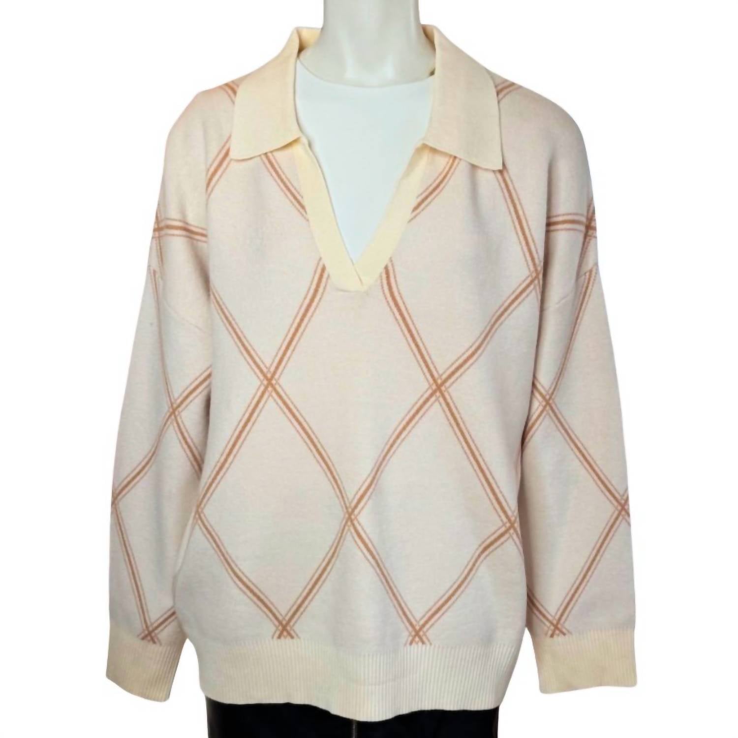 T Tahari - Women's Diamond Sweater
