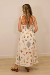 Blu Pepper - Sealife Printed Sleeveless Midi Dress