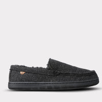 Lamo Men's Classic Harrison Wool Slip-on Moccasin in black - men's loafer