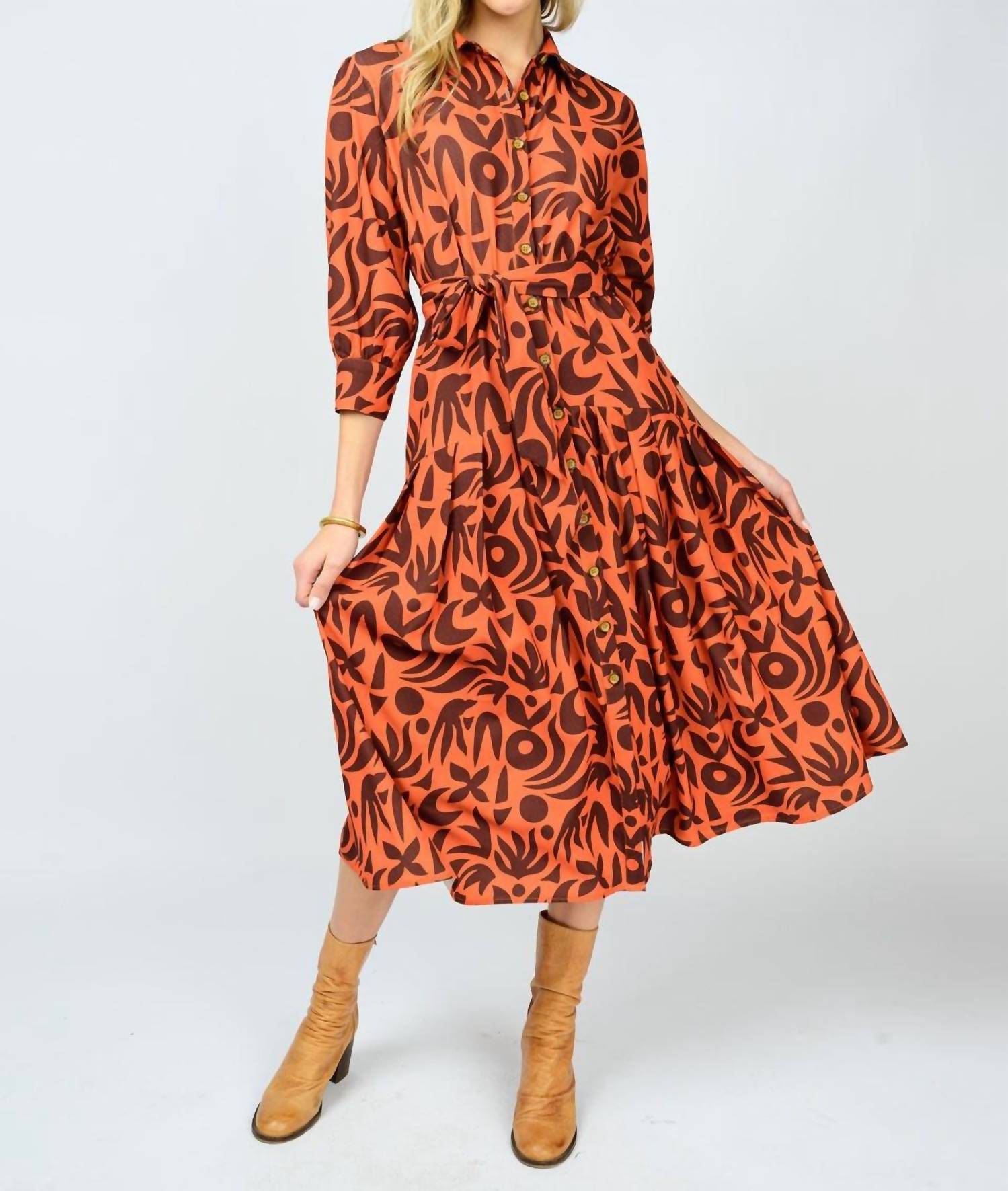 Uncle Frank - Native Print Shirt Dress
