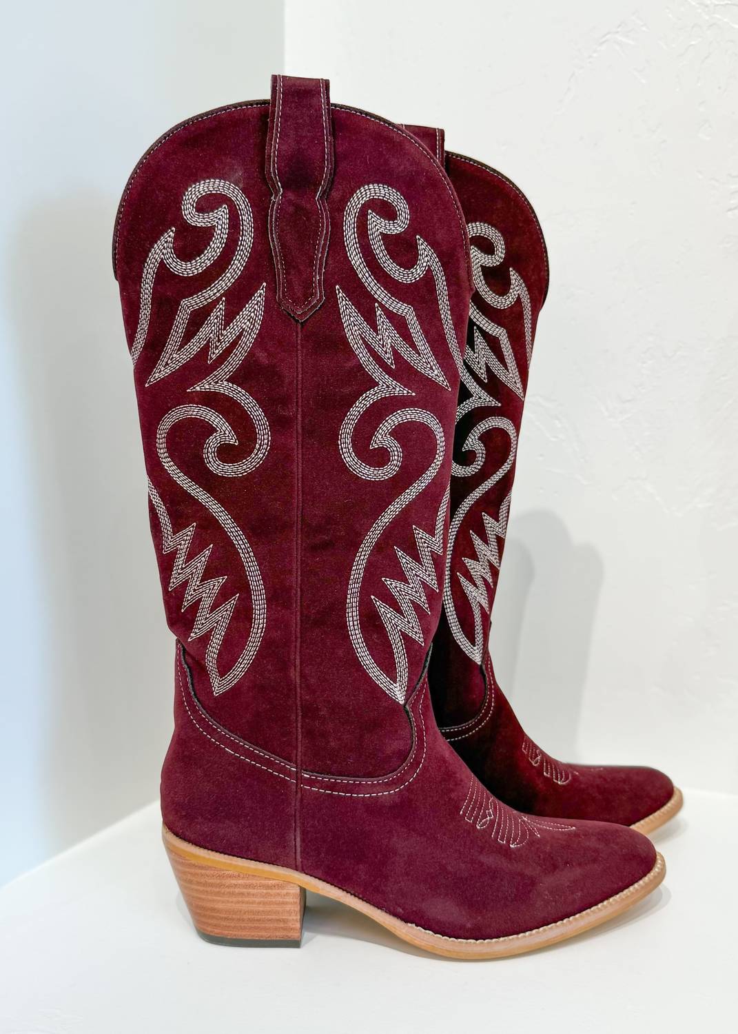Mi.iM Women's Embroidered Western Boot in maroon - women's shoe - view 5
