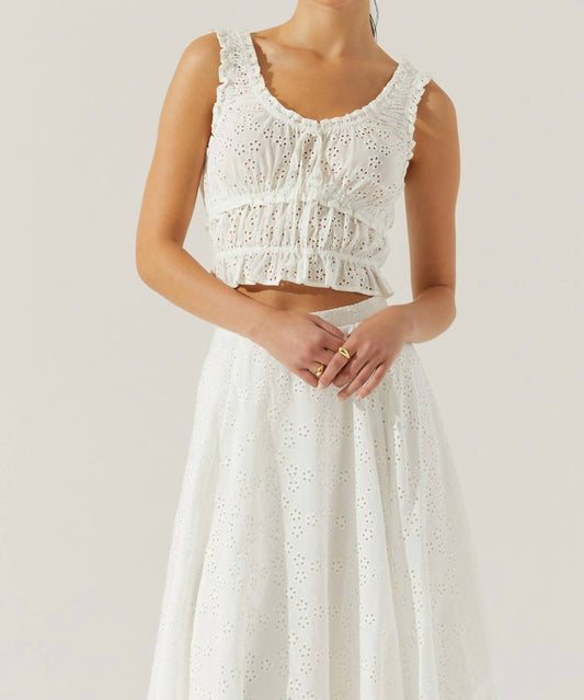 Astr - Smocked Sleeveless Blouse