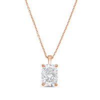 Diana M Jewels - Lab-grown Cushion Diamond Pendant Necklace - 9.00 Ct On Solid Bail