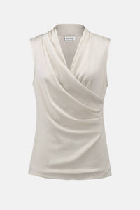 Joseph Ribkoff - SATIN AND SILKY KNIT WRAP TOP