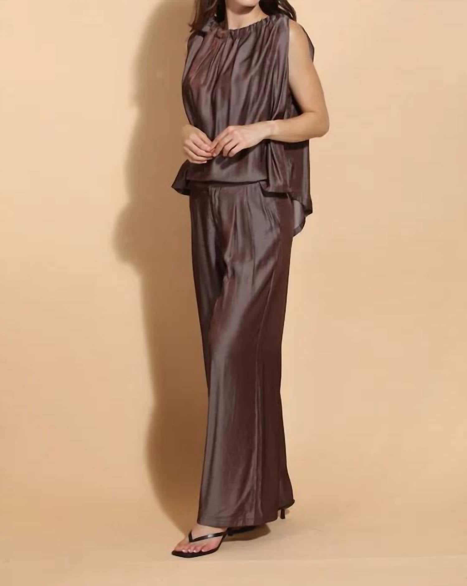 Jessie Liu - Elastic Waist Wide Leg Pants
