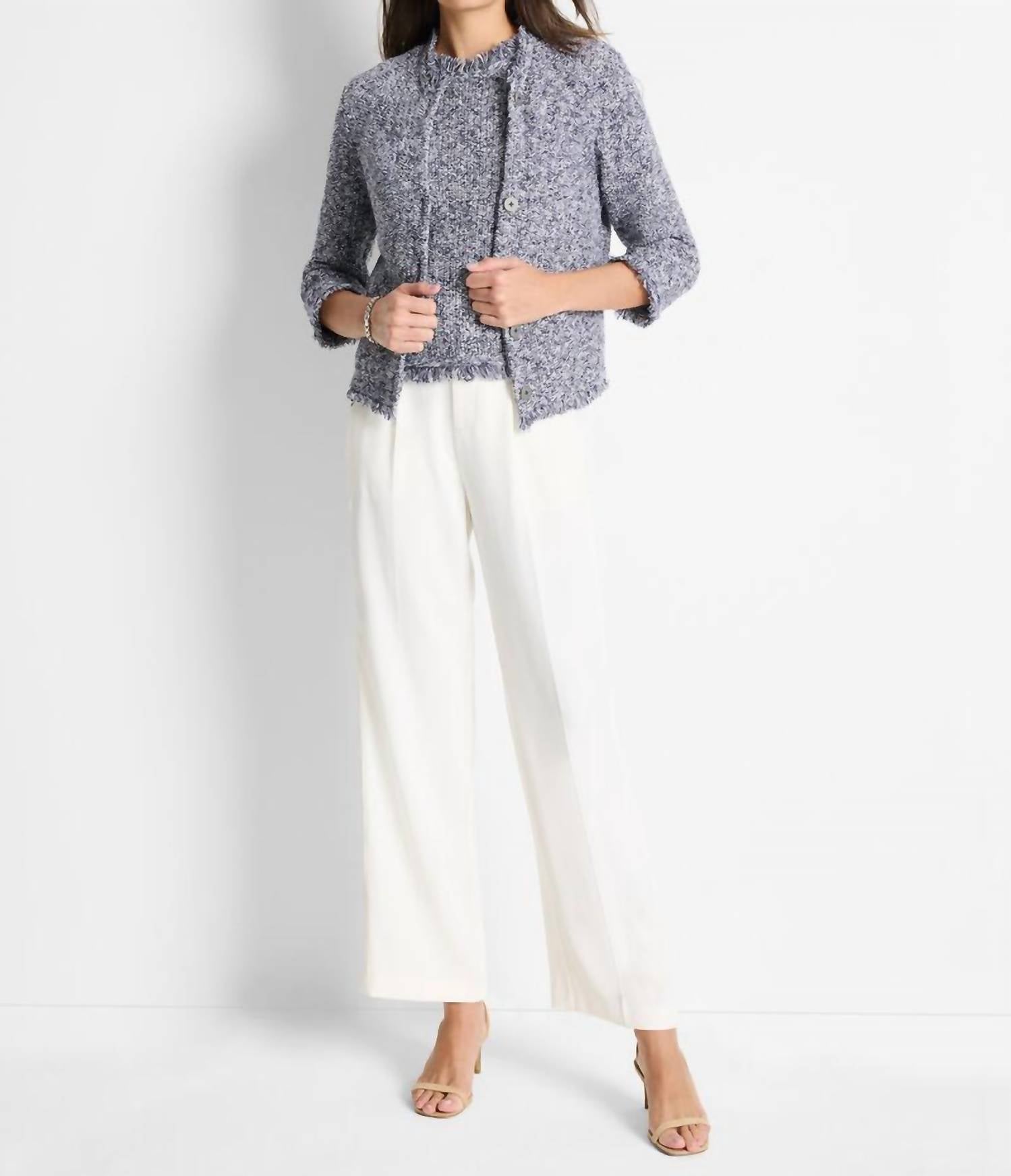 Nic + Zoe - Women's Fringe Sweater Jacket