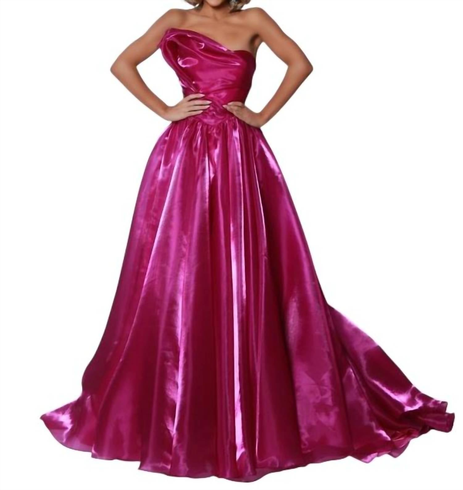 Johnathan Kayne - Strapless Mirror Organza Ballgown