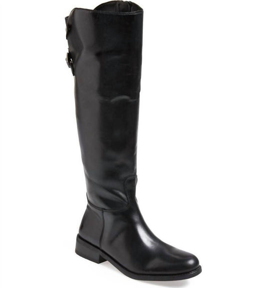 Vince Camuto - Women Glossy Leather Tall Riding Boots