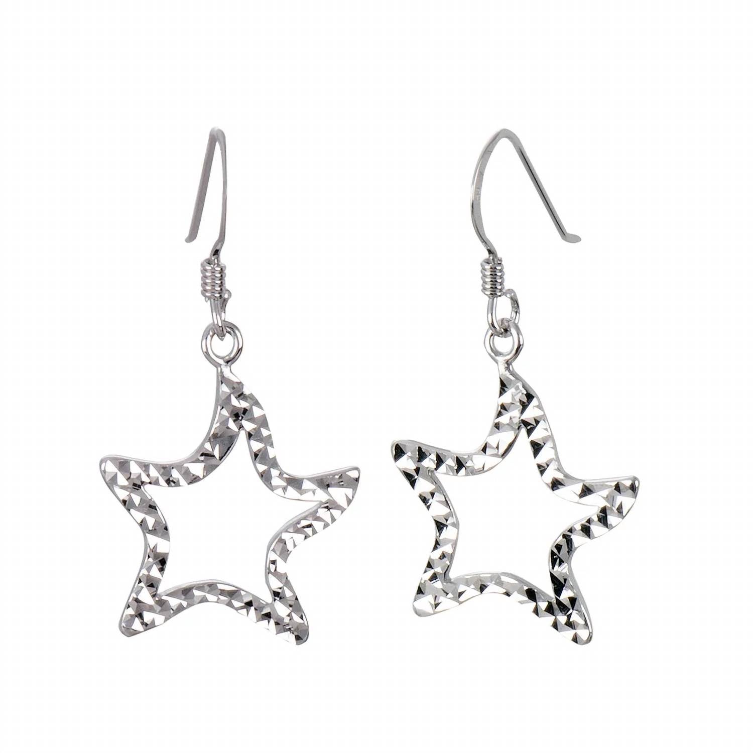 Gold & Honey - Women's Star And Swirl Drop Earrings Set