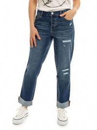 1822 Denim - Addy Mid Rise Cuffed Girlfriend Jeans