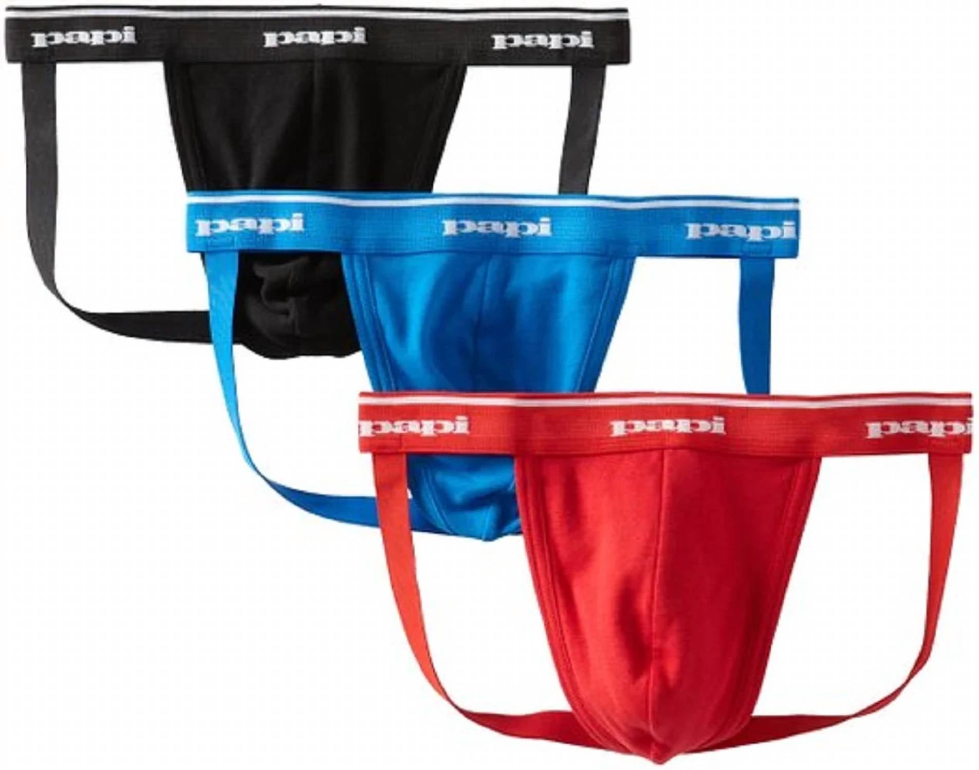 Papi - Men's Cotton Jockstrap Briefs - 3 Pack