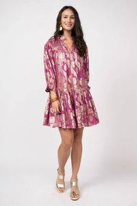 Sister Mary - Metallic Roses Swing Dress