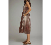 Style Usa - Polka Dot Sleeveless Midi Dress