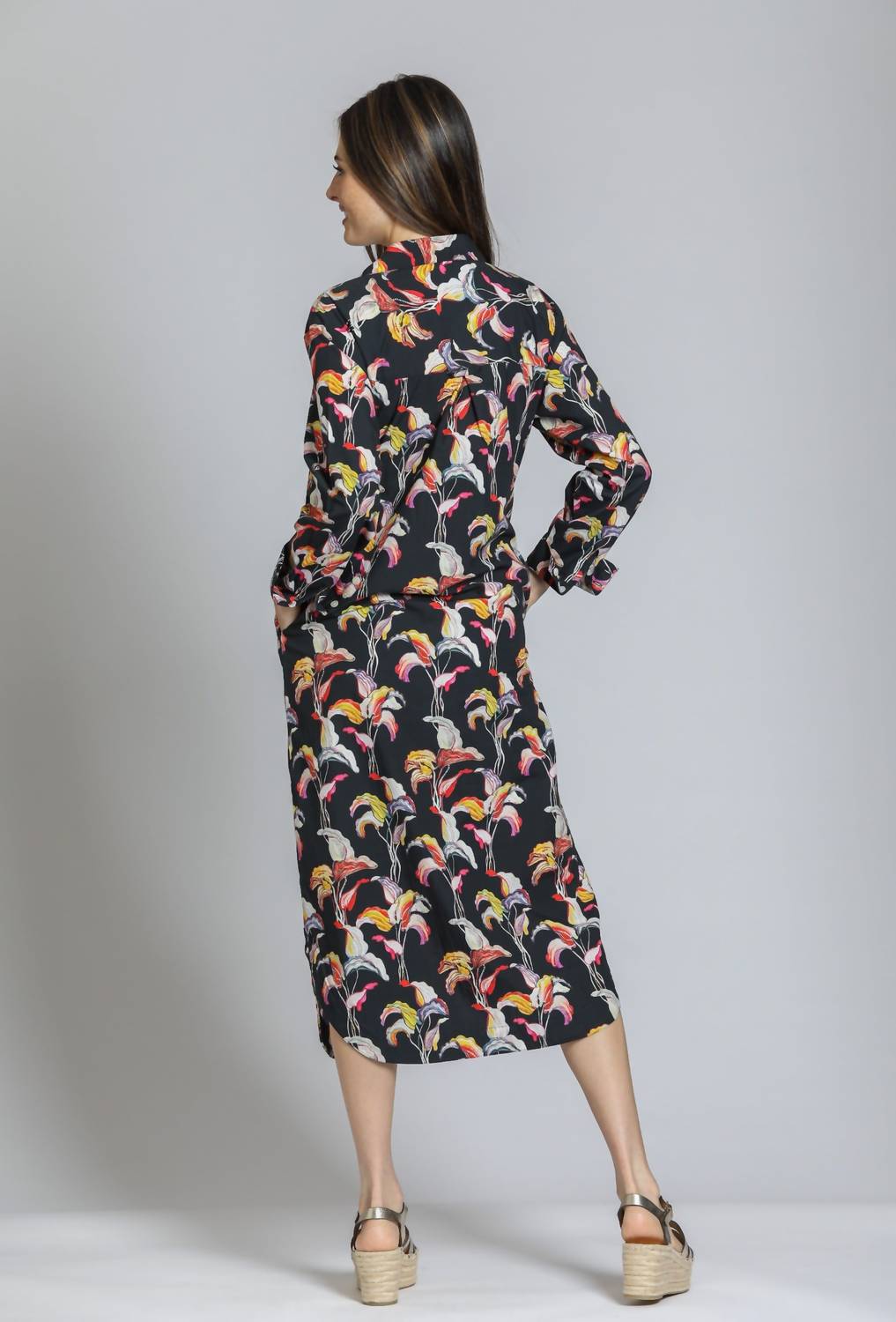 Apny - Printed Shirt Dress
