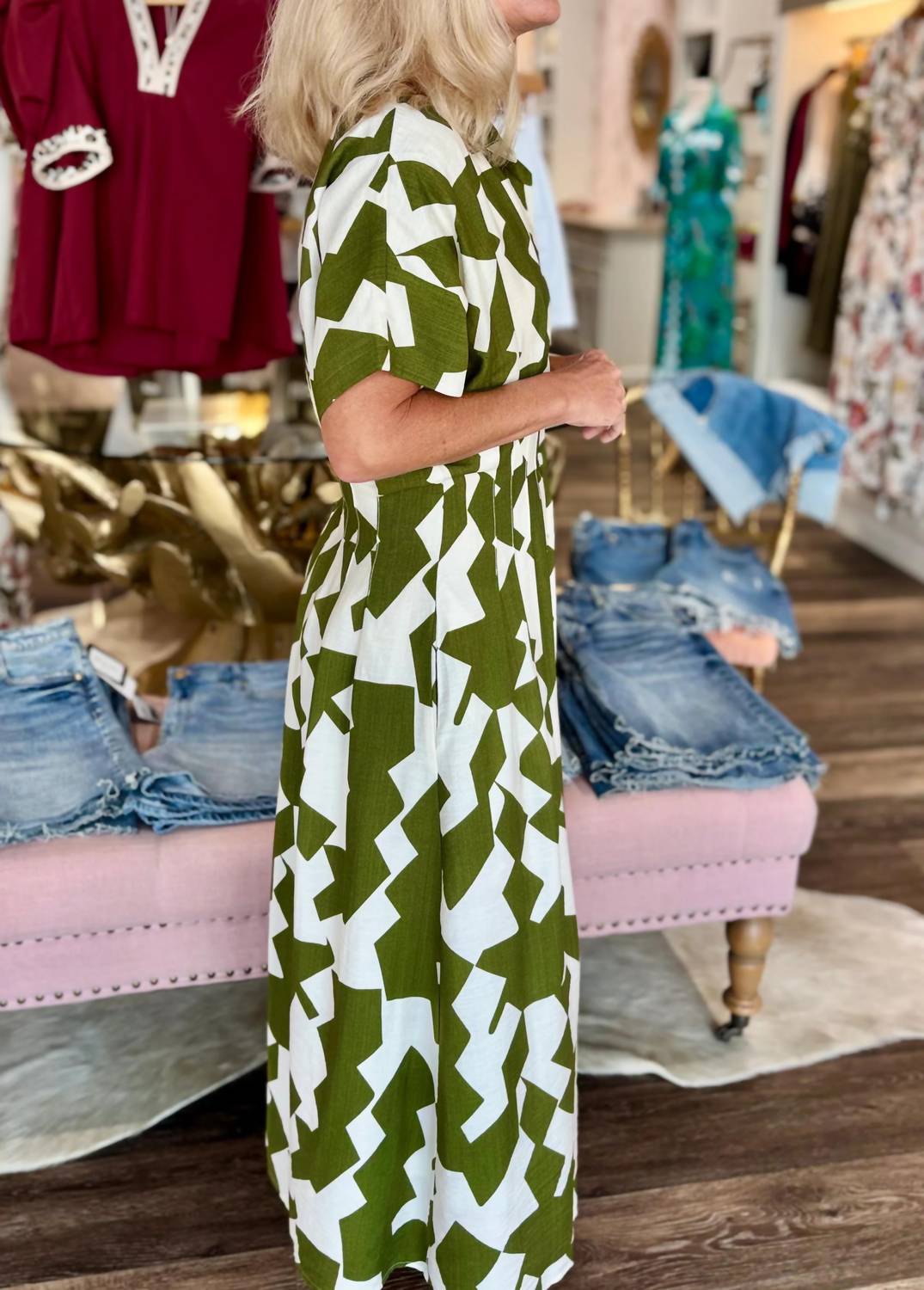 Thml - Geometric Printed Midi Dress
