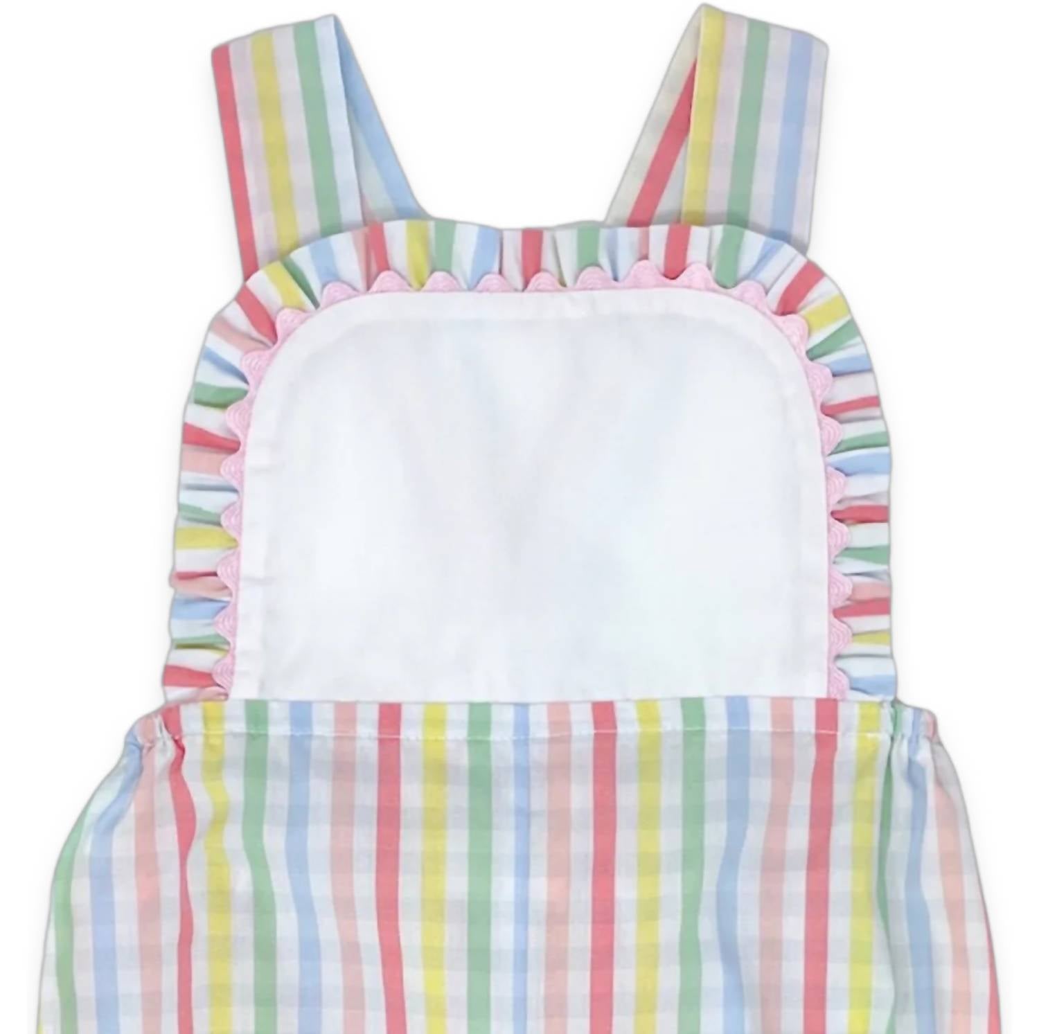 Lullaby Set Girls Margaux Bubble Onesies in rainbow stripe - kids' item - detail view