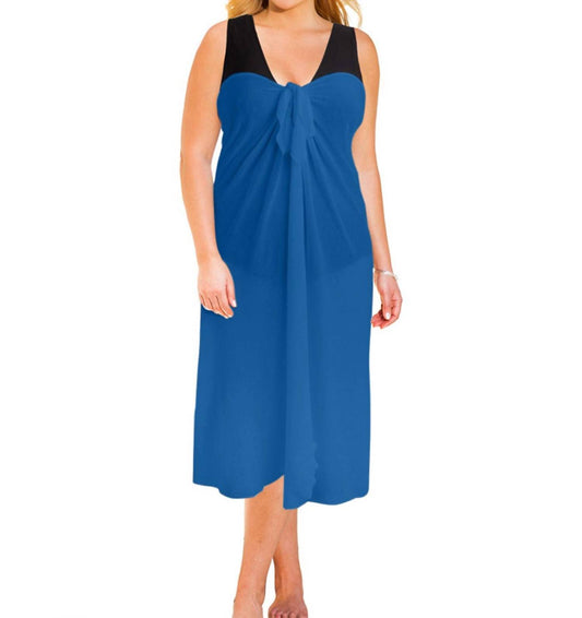 Always For Me - Sun Diva Plus Size Long Pareo Cover Up