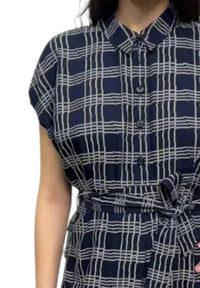 Mosaic - Plaid Midi Jumper Dress