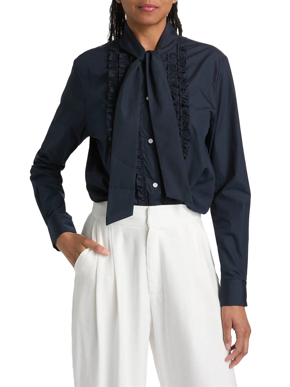 TWP Connor Top in midnight - women's blouse