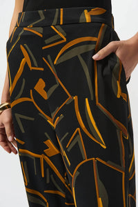 Joseph Ribkoff - Geometric Print Wide Leg Pants