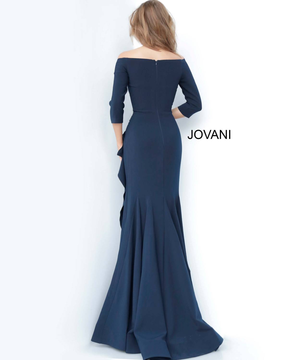 Jovani - Women's Crepe Off Shoulder Evening Dress