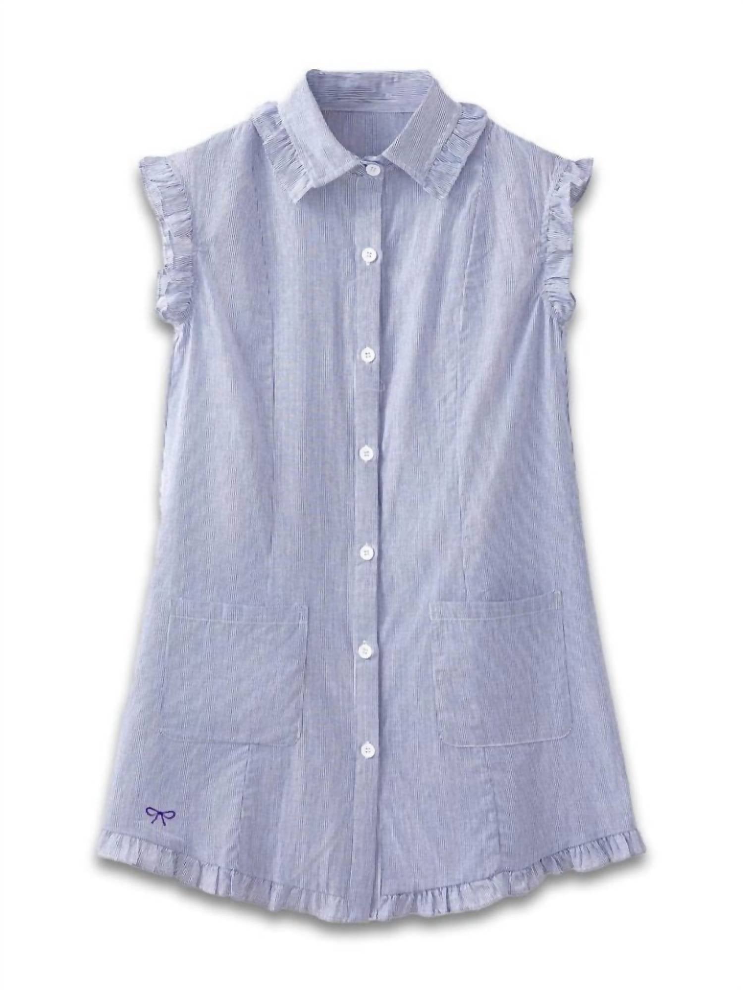 Simply Southern - Striped Button Mini Shirt Dress
