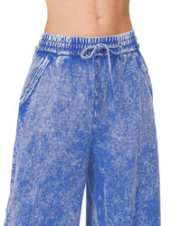 Zenana - Mineral Wash Wide Leg Pants
