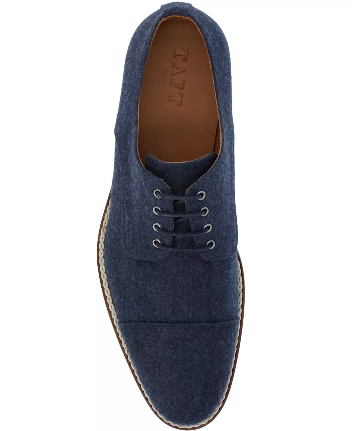 Taft Clothing Men's Kennedy Lace-up Dress Casual Shoe in navy - men's loafer - view 4