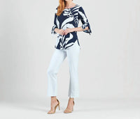 Clara Sunwoo - Tie Cuff Curved Hem Tunic Top - Plus