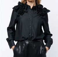 Ciebon - Ivan 3d Flowers Denim Shirt
