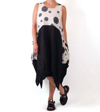 Cheyenne - Sleeveless Polka Dot Midi Dress