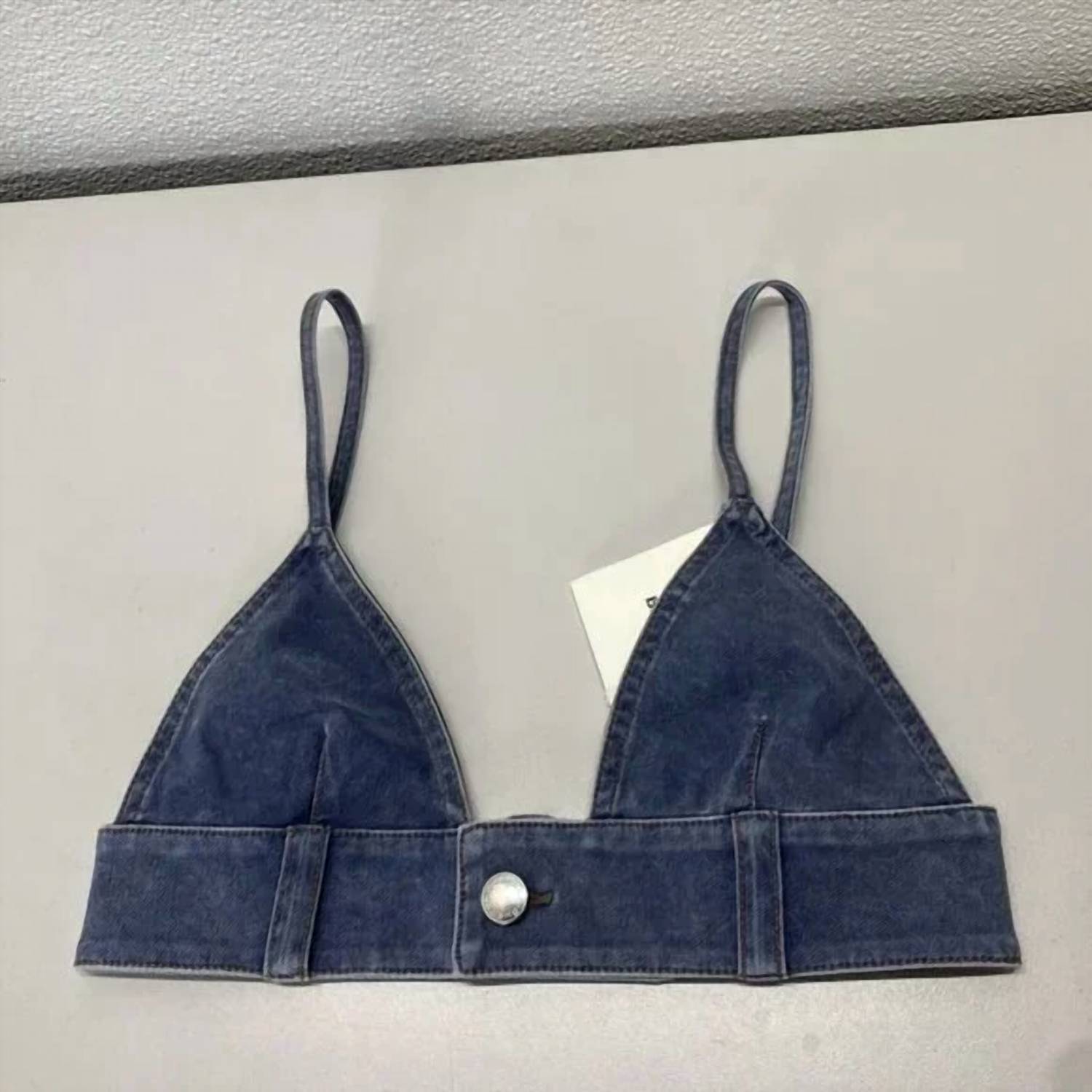 Alexander Wang - Trompe L’oeil Denim Bra Top