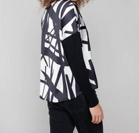 Charlie B - Printed Satin Knit Sleeve Top